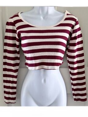 Bozzolo Small Crop Top Y2K 2000s Fitted Ribbed Baby Tee Backyard BBQ Teen Tween